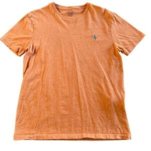 Polo Ralph Lauren Custom Slim Fit Jersey Crewneck T-Shirt Mens Small Orange